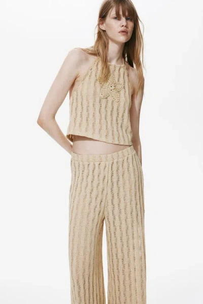 H&m Knitted Pull-on Trousers In Multi