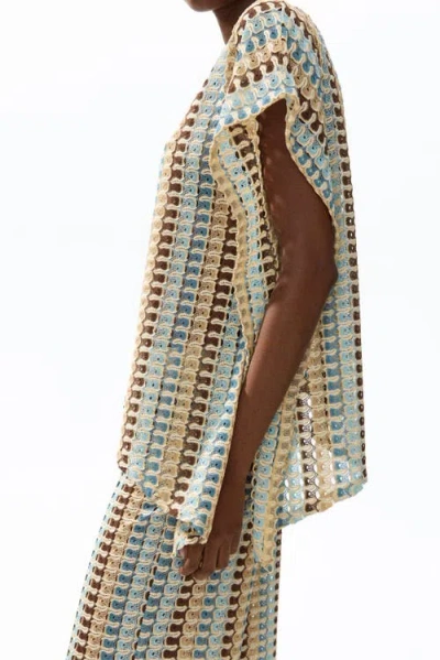H&m Asymmetric Cape Top In Multi