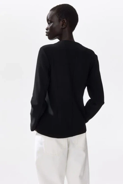 H&m Knot-button Jacket In Black