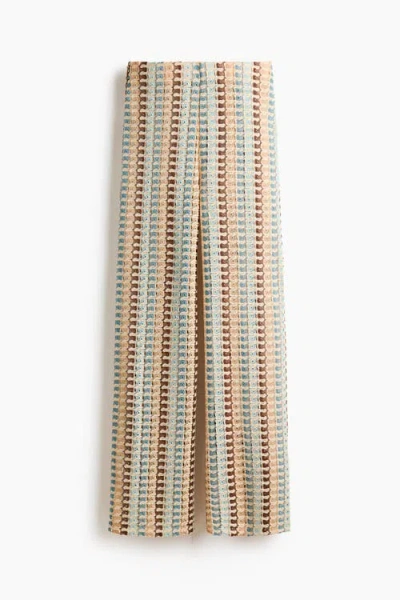 H&m Flared Pull-on Trousers In Multi