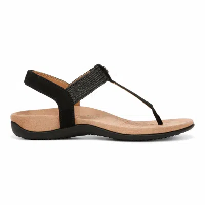 Vionic Brea Toe Post Slingback Sandal In Black