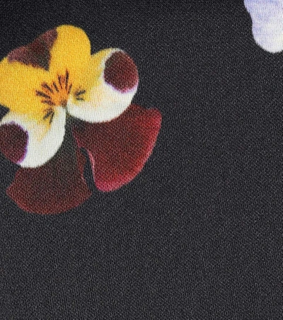 Shop Christopher Kane Floral-printed Satin Jacket In Black