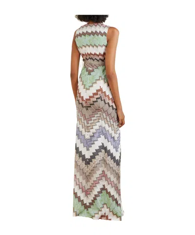 Missoni Striped Metallic Crochet-knit Maxi Dress In Multi