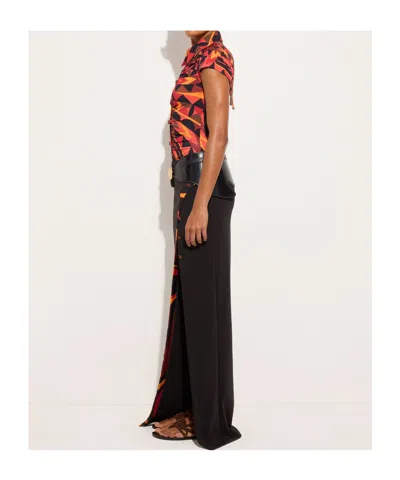 Pucci Manuba-print Ruched Blouse In Red
