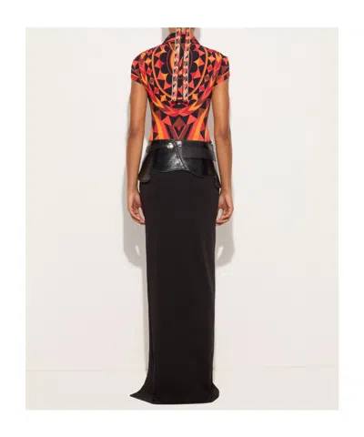 Pucci Manuba-print Ruched Blouse In Red