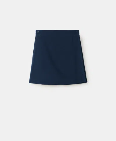 Mango Terry Miniskirt In Blue