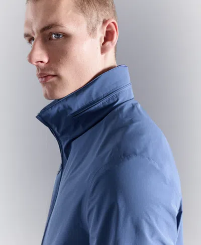 Mango Technical Waterproof Jacket In Blue