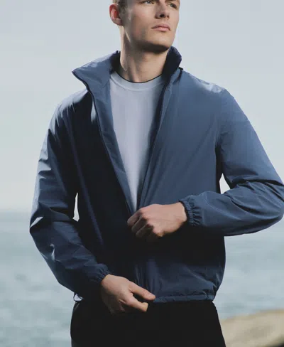Mango Technical Waterproof Jacket In Blue