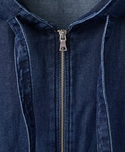 Mango Men's Hooded Denim Jacket In Multi