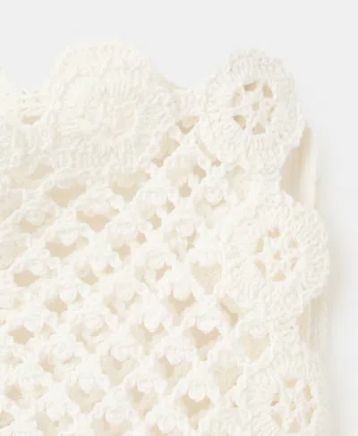 Mango Crochet Bow Mini-skirt In Neutral