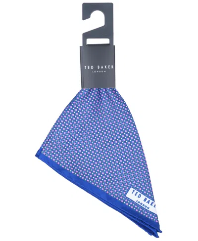 Ted Baker Men's Mini Square Printed Pocket Square In Blue