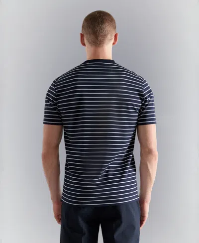 Mango Slim-fit Striped Coolmax T-shirt In Blue