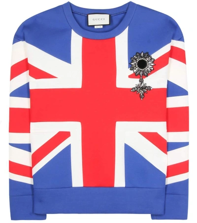 Gucci Union Jack Jersey Sweatshirt In Multicoloured