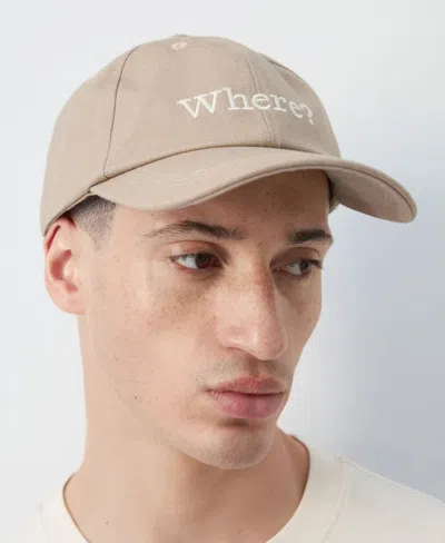 Mango Embroidered Cap In Brown