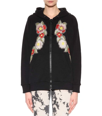 Shop Gucci Embroidered Printed Cotton Sweatshirt In Llack Prieted