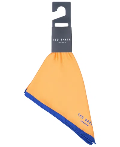 Ted Baker Men's Solid Pocket Square In Orange