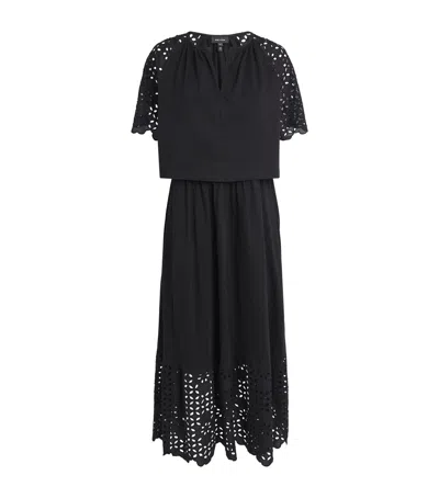 Me+em Broderie Anglaise 2-in-1 Maxi Dress In Black