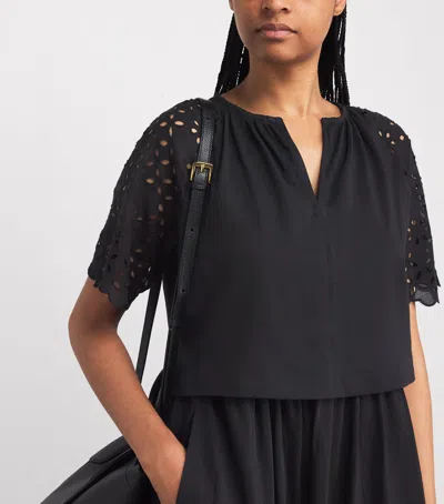 Me+em Broderie Anglaise 2-in-1 Maxi Dress In Black