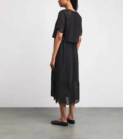 Me+em Broderie Anglaise 2-in-1 Maxi Dress In Black