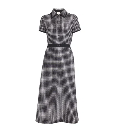 Me+em Jacquard Midi Shirt Dress In Black