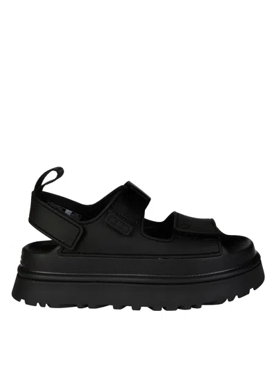 Ugg Black Platform Sandals In Black
