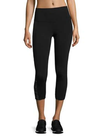 Shop Alo Yoga Patina High-waist Capri Leggings In Black Buff