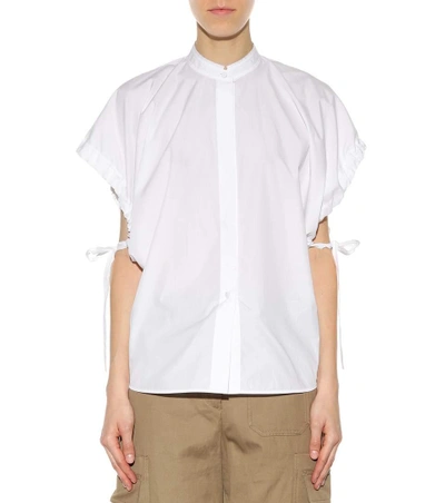 Shop Helmut Lang Cotton Top In White