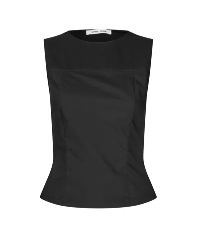 Samsoe & Samsoe Sleeveless Vest In Black