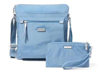 Baggallini Go Bagg Crossbody Bag With Rfid Wristlet In Blue