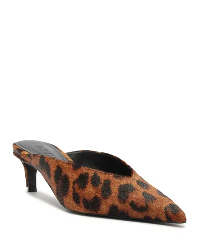 Schutz Loren Mid Mule 펌프 In Animal Print