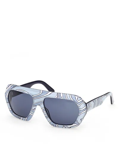 Pucci Geometric Sunglasses In Orange