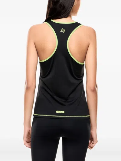 Ea7 Racer-back Tank Top In Black