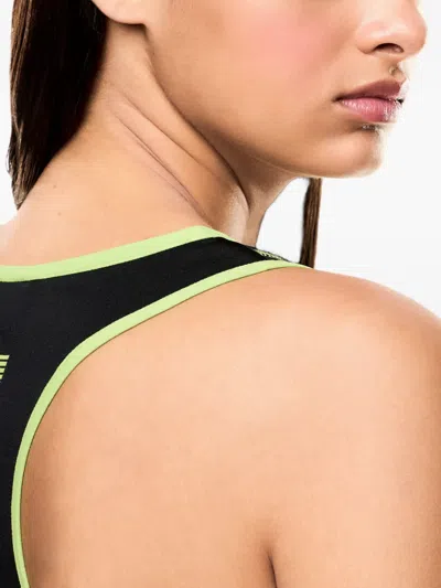Ea7 Racer-back Tank Top In Black