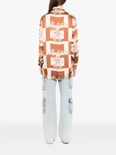 Off-white Check-pattern Skeleton-print Shirt In Multi