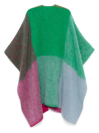 Woolrich Check-pattern Cape In Pink