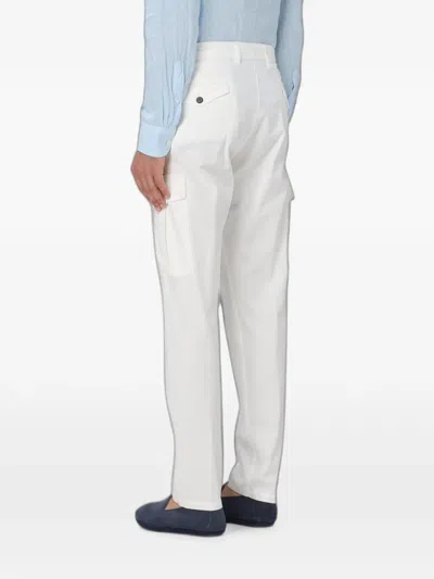 Eleventy Corduroy Cargo Pants In White