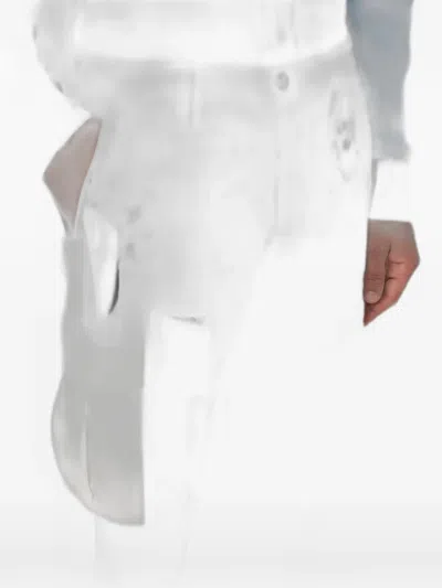 Eleventy Corduroy Cargo Pants In White