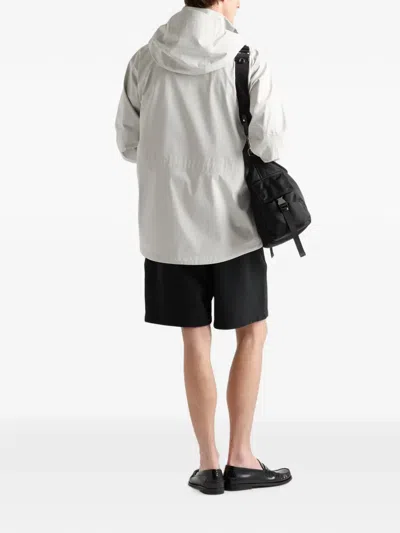 Prada Technical Fabric Jacket In Gray