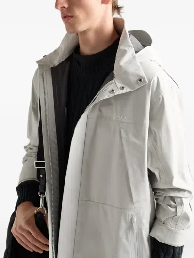 Prada Technical Fabric Jacket In Gray