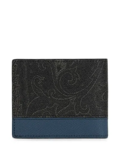 Etro Bifold Arnica Wallet With Leather Insert In Multi