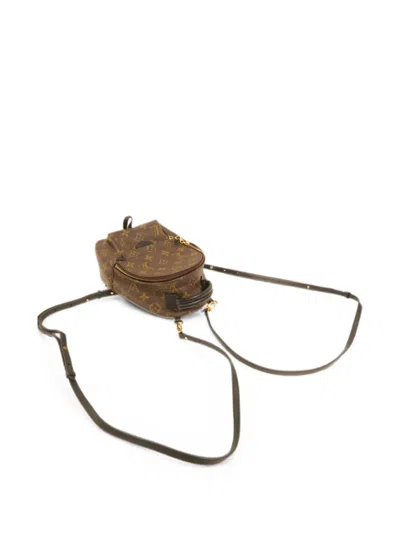 Pre-owned Louis Vuitton Mini Palm Springs Monogram Backpack In Brown