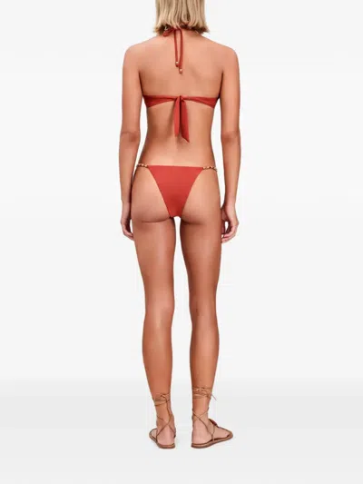 Devon Windsor Genesis Bead-embellished Bikini Short In Brown
