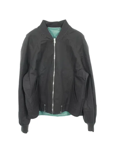Pre-owned Hermes Reversible Clou De Selle Button Jacket In Gray