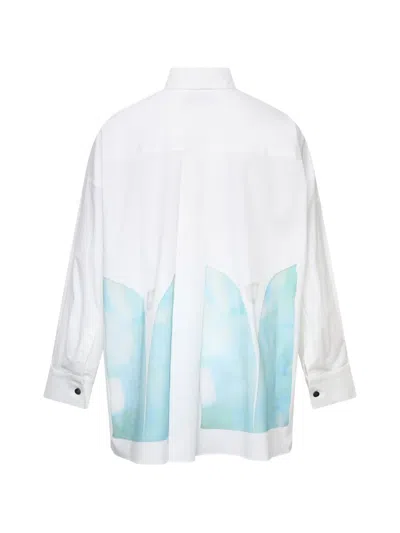 Enföld Leaf Motif Two-way Basic Shirt In White
