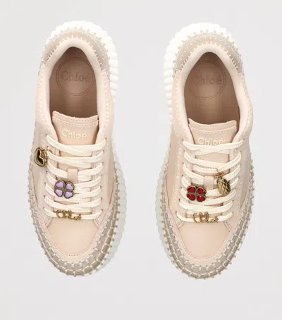 Chloé Leather Nama Runner Platform Sneakers In Multi