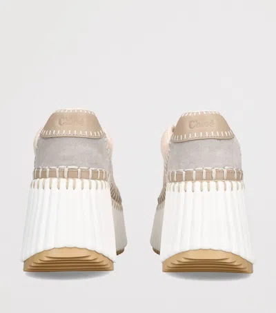 Chloé Leather Nama Runner Platform Sneakers In Multi