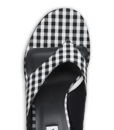Alaïa Cube Checkered Wedge Sandals In Black