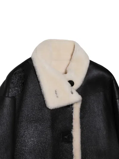 Stand Studio Heather Reversible Leather Jacket In Black
