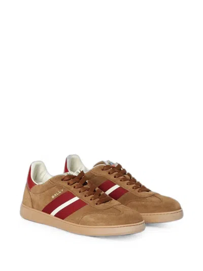 Bally Stripe-detail Sneakers In Brown