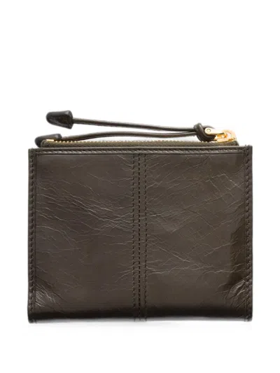 Prada Small Leather Wallet In Brown